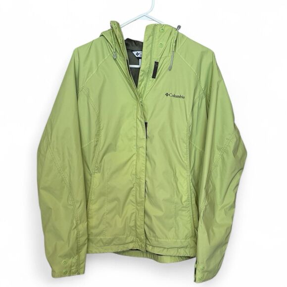 Columbia Women’s Omni Shield Rain Jacket Size Large Green Outdoors Hiking - Picture 1 of 11